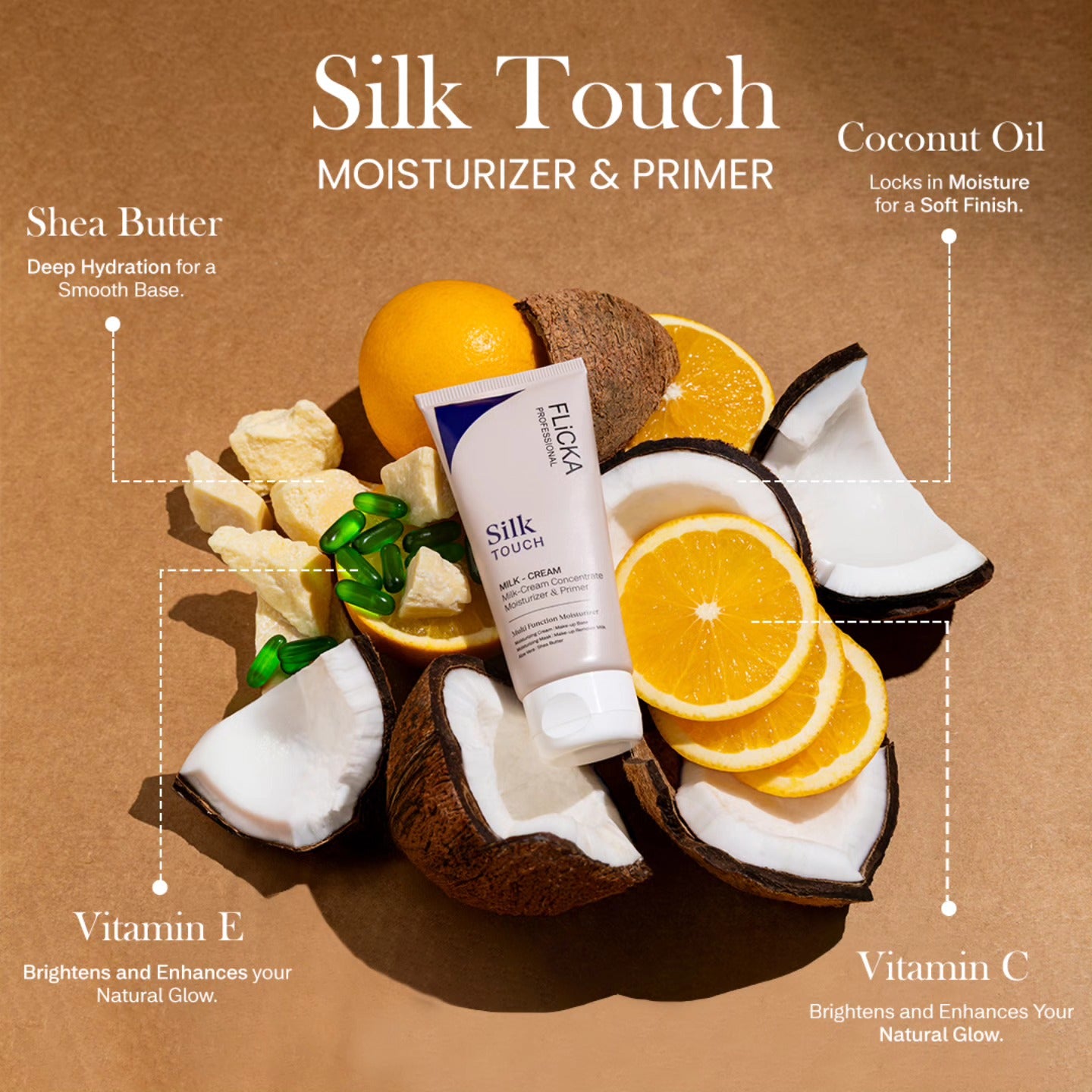 Flicka Silk Touch 3 in 1 Moisturizer and Primer for Face