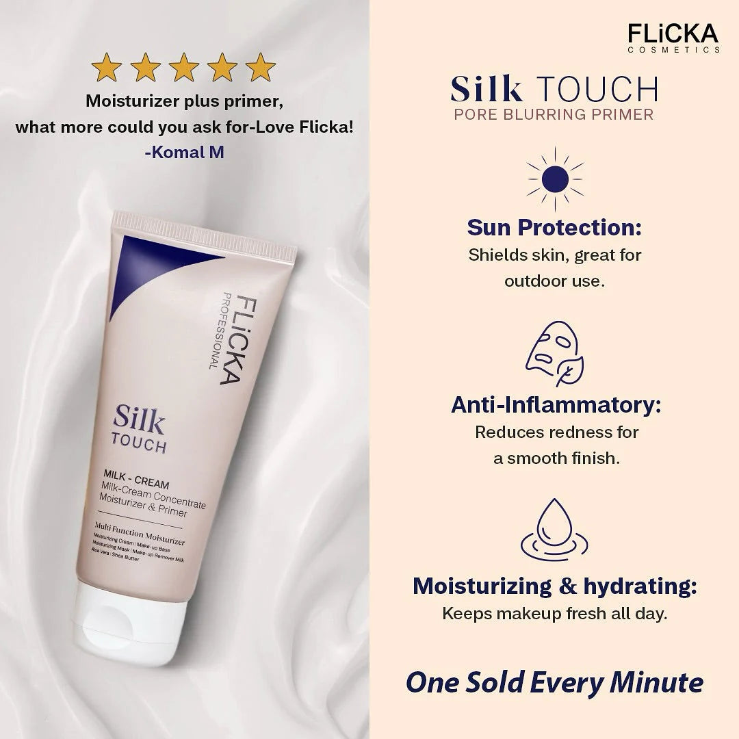 Flicka Silk Touch 3 in 1 Moisturizer and Primer for Face