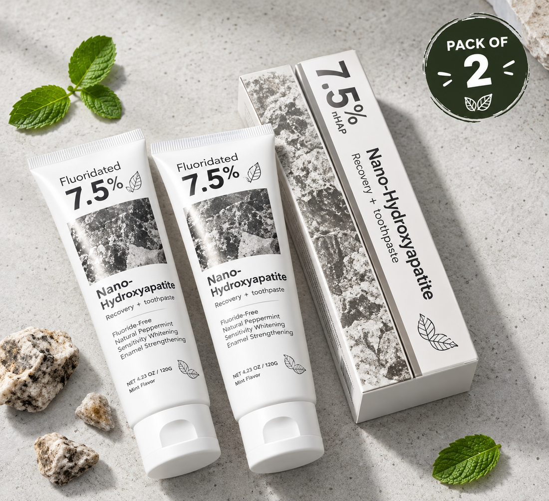 Pack of 2  7.5% Hydroxyapatite Toothpaste – Enamel Protection, Tooth Strengthening